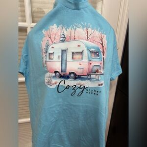 NEW Cozy Winter Vibes Blue T-Shirt